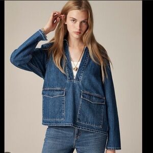 J. Crew Denim Popover Shirt size medium